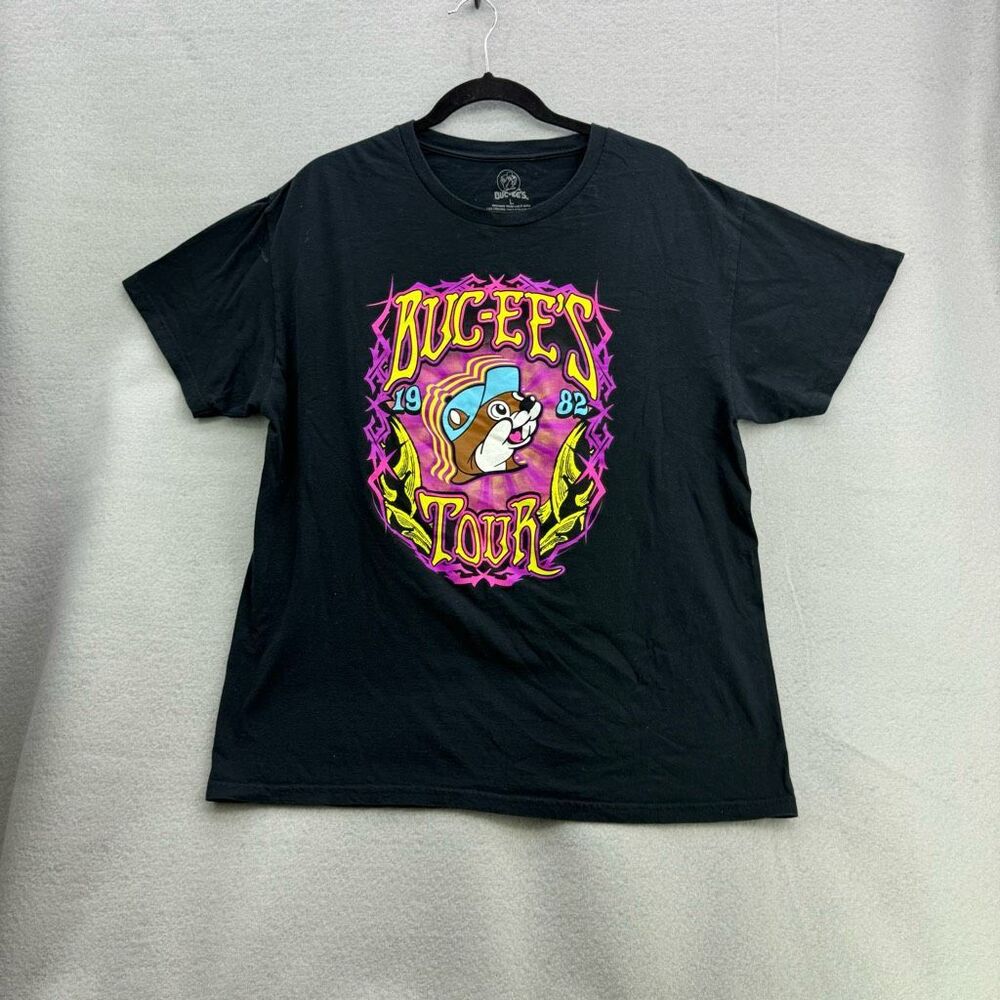 Buc-ee's The Tour Tee Black Unisex S Short Sleeve Music Retro Concert T-Shirt